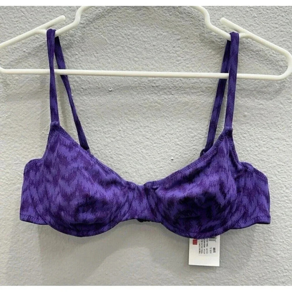 Solid & Striped Large The Eva Top Tonal Zig Zag Blackberry $88 - Picture 3 of 7